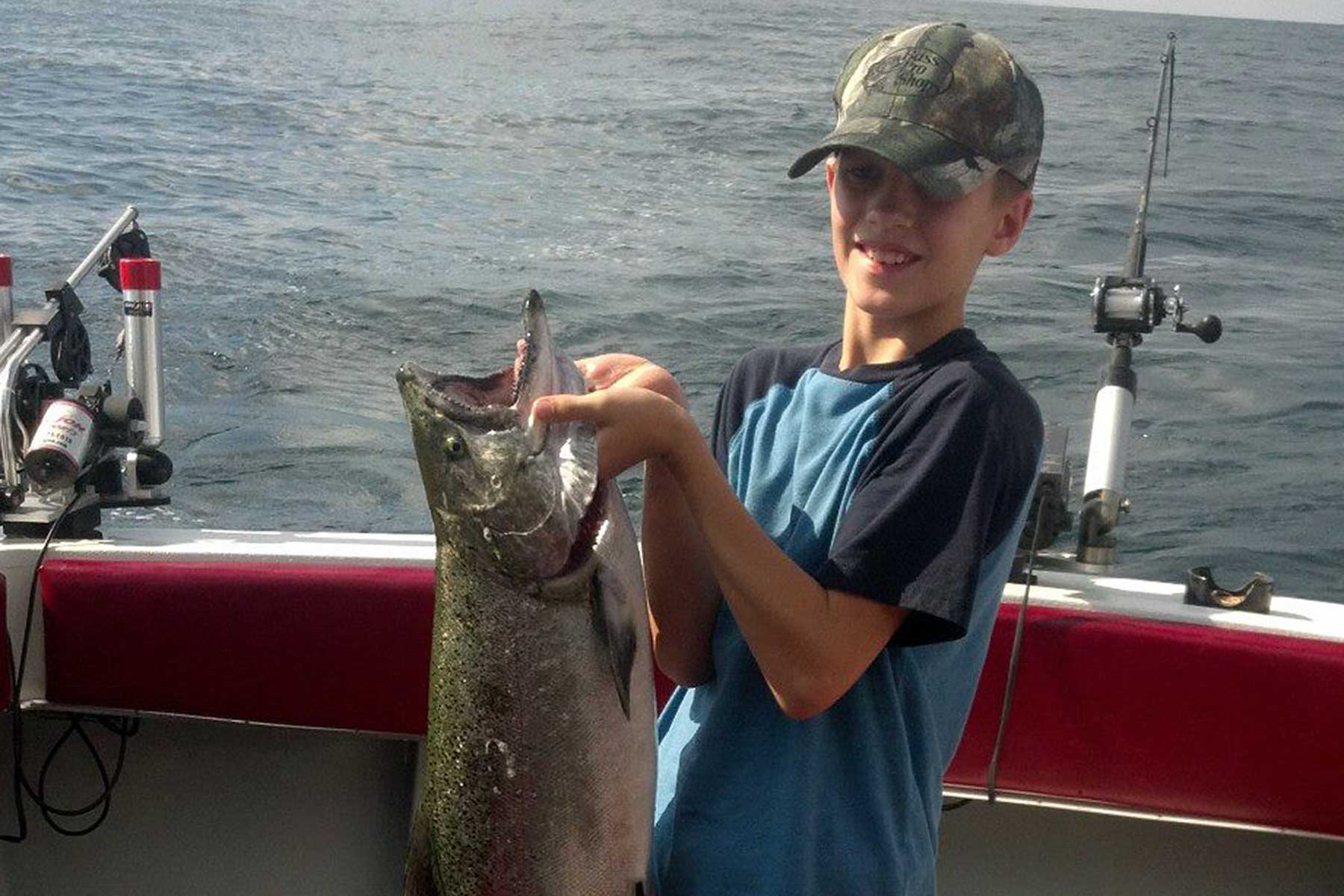 youth fishing trips lake michigan